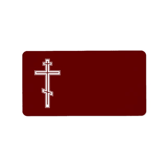 Orthodoxe Kreuz Adressaufkleber (Vorne)