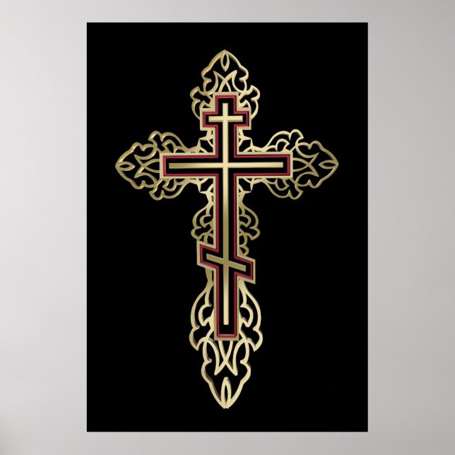 Orthodoxe Kreuz Poster (Vorne)