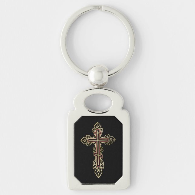 Orthodoxe Kreuz Schlüsselanhänger (Vorderseite)