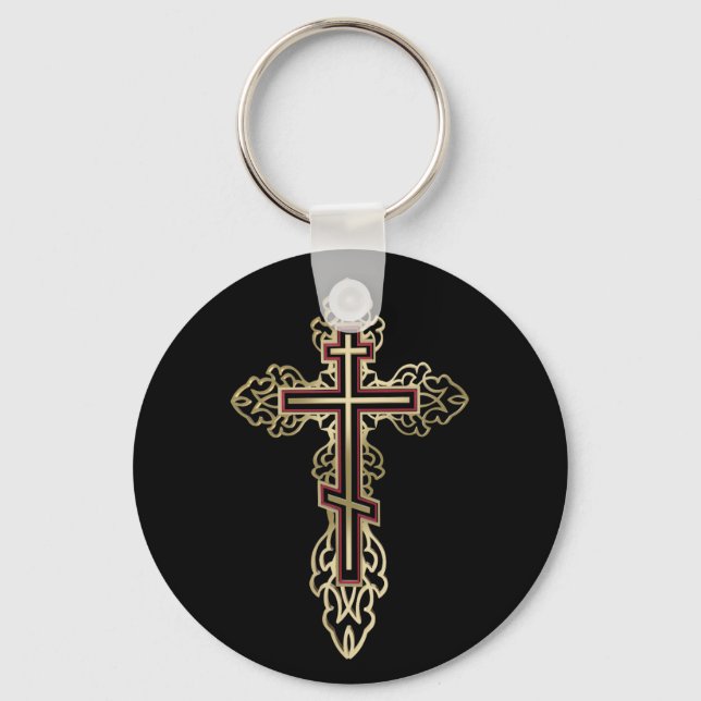 Orthodoxe Kreuz Schlüsselanhänger (Vorderseite)