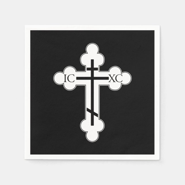 Orthodoxe Kreuz Serviette (Vorderseite)