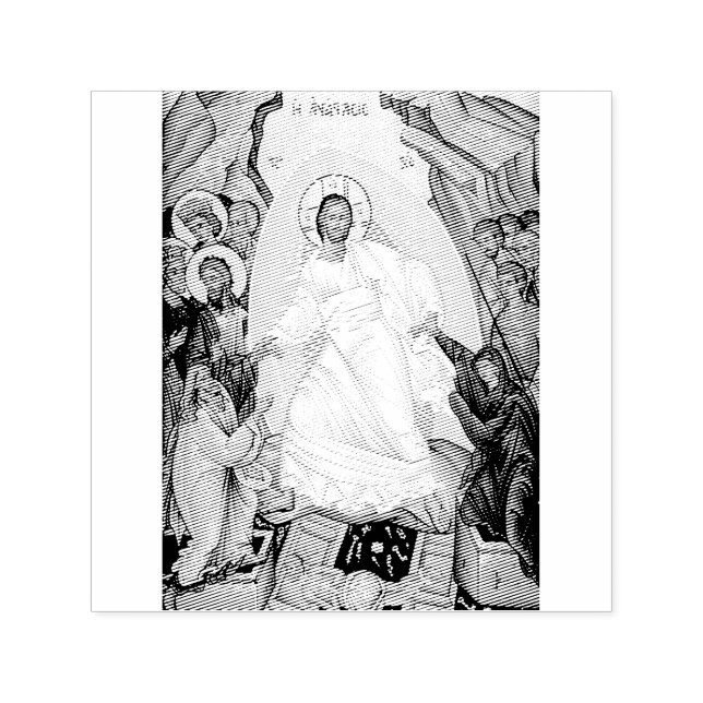 Orthodoxes Symbol der Anastasenresurrektion Permastempel (Design)