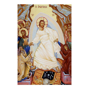 Orthodoxes Symbol der Anastasenresurrektion Poster