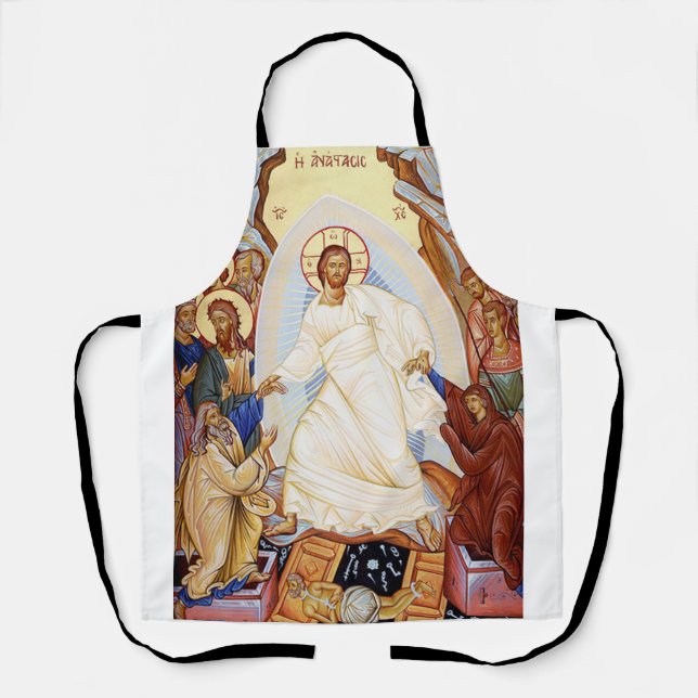 Orthodoxes Symbol der Anastasenresurrektion Schürze (Vorderseite)