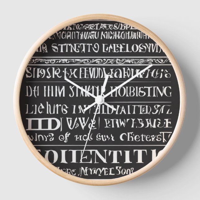 orthographier votre horloge murale design abc (Recto)