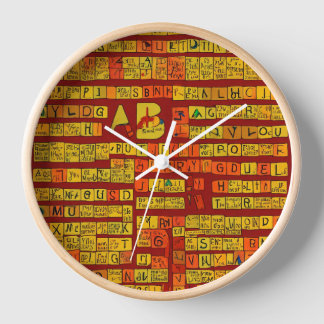 orthographier votre horloge murale design abc