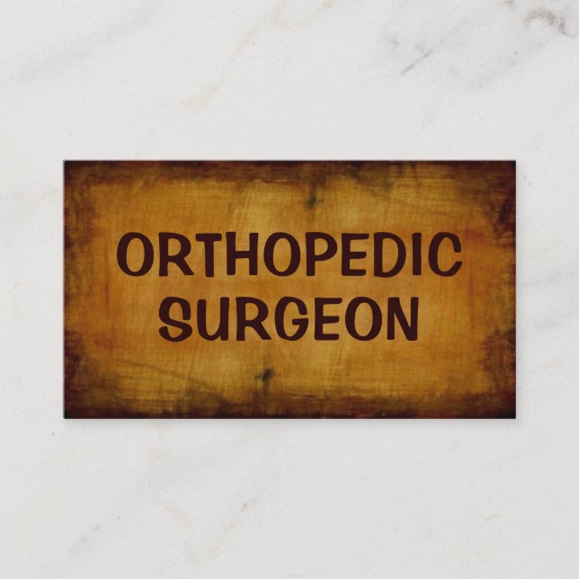 Orthopädie Chirurgen Antike Visitenkarte (Vorderseite)