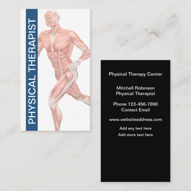 Orthopädie der modernen Physikaltherapie Visitenkarte (Vorne/Hinten)