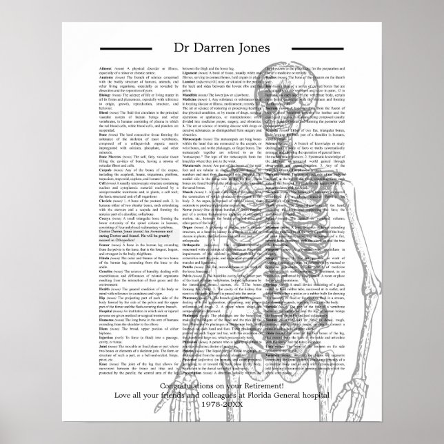 Orthopädie Dr. Chirurg Radiologe Rentirement Gesch Poster (Vorne)