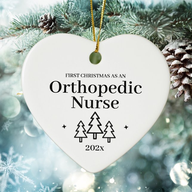 Orthopädie Krankenschwester 2024 Weihnachtsverzier Keramik Ornament (Orthopedic Nurse 2024 Christmas Ornament
)