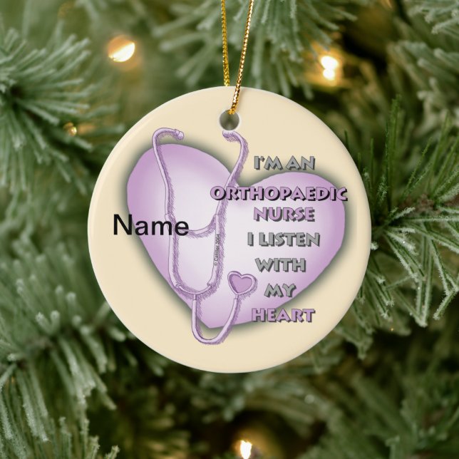 Orthopädie Lila Herz Keramik Ornament (Baum)
