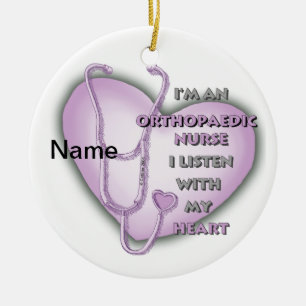 Orthopädie Lila Herz Keramik Ornament