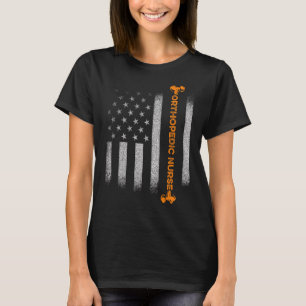 Orthopädie Nurse Usa Flag Ortho Nursing RN T-Shirt
