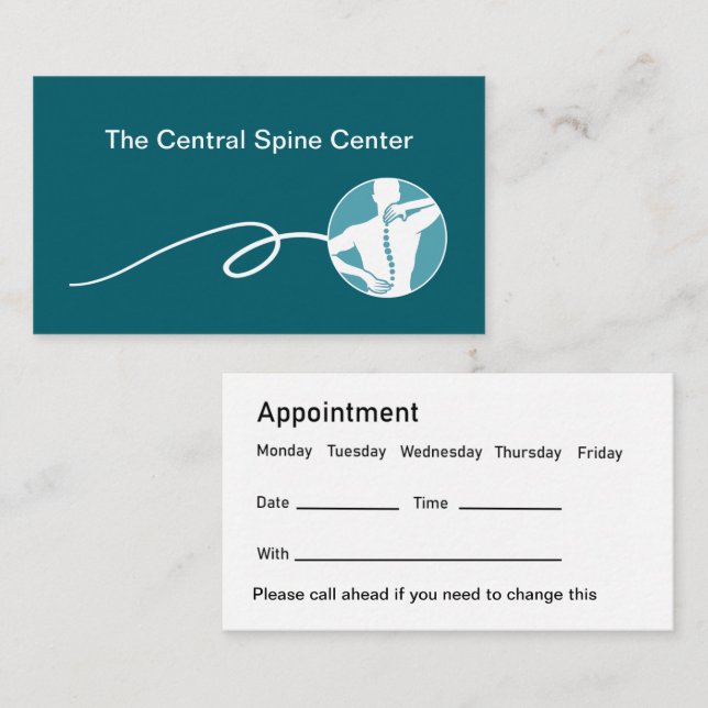Orthopädie Spine Care Termine Visitenkarten Visitenkarte (Vorne/Hinten)
