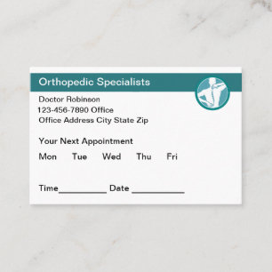 Orthopädische Fachärztliche Personalausweise Terminkarte