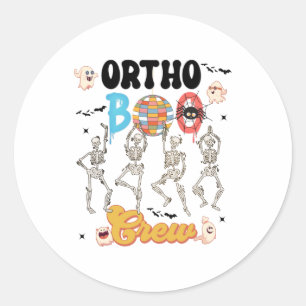 Orthopädische Halloween-Boo-Crew Runder Aufkleber