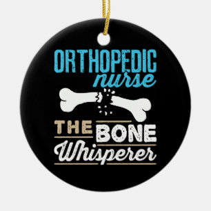 Orthopädische Krankenschwester der Knochenflüstere Keramik Ornament
