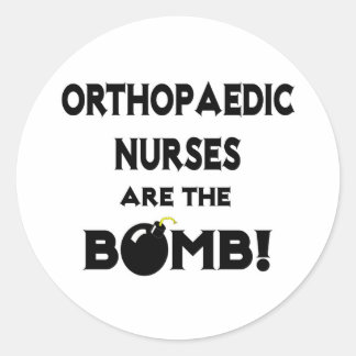 Orthopädische Krankenschwestern sind die Bombe! Runder Aufkleber