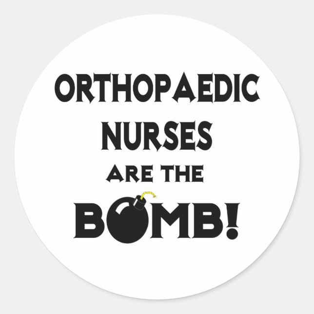 Orthopädische Krankenschwestern sind die Bombe! Runder Aufkleber (Vorderseite)