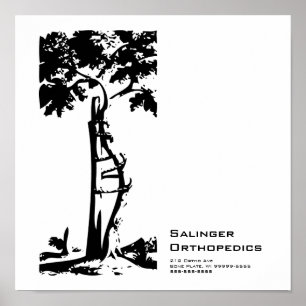 Orthopädischer gekrümmter Baum Poster