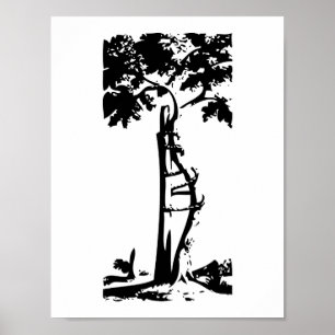 Orthopädischer gekrümmter Baum Poster