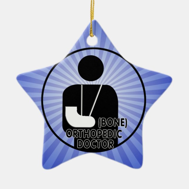 ORTHOPEDIC (KNOCHENDOKTOR-LOGO) KERAMIKORNAMENT (Vorne)