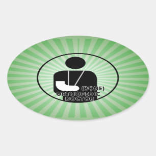 ORTHOPEDIC (KNOCHENDOKTOR-LOGO) OVALER AUFKLEBER