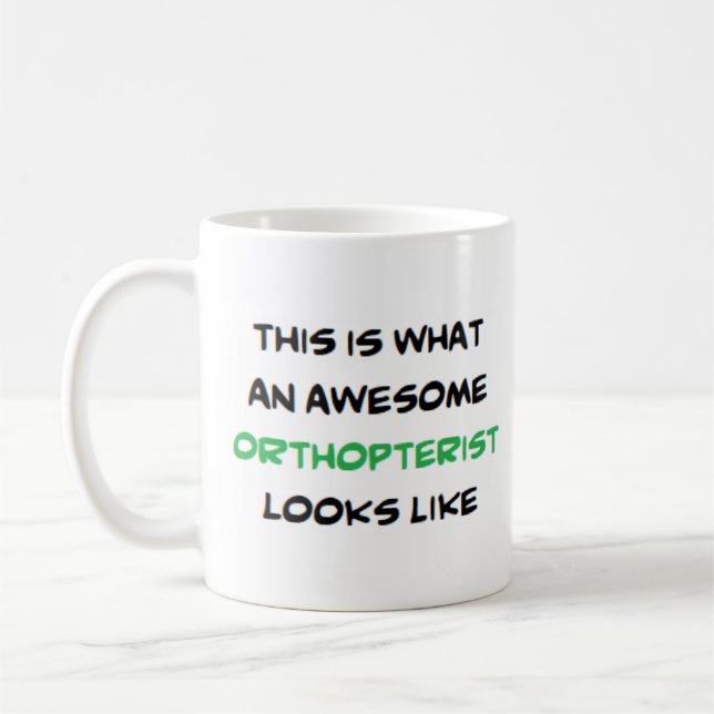 Orthopterist, phantastisch kaffeetasse (Links)