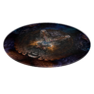 Orthricon Fraktal Art Cutting Board Schneidebrett