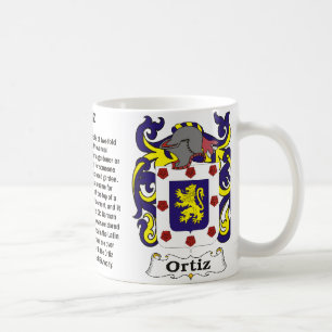 Ortiz Familienwappen auf einer Tasse