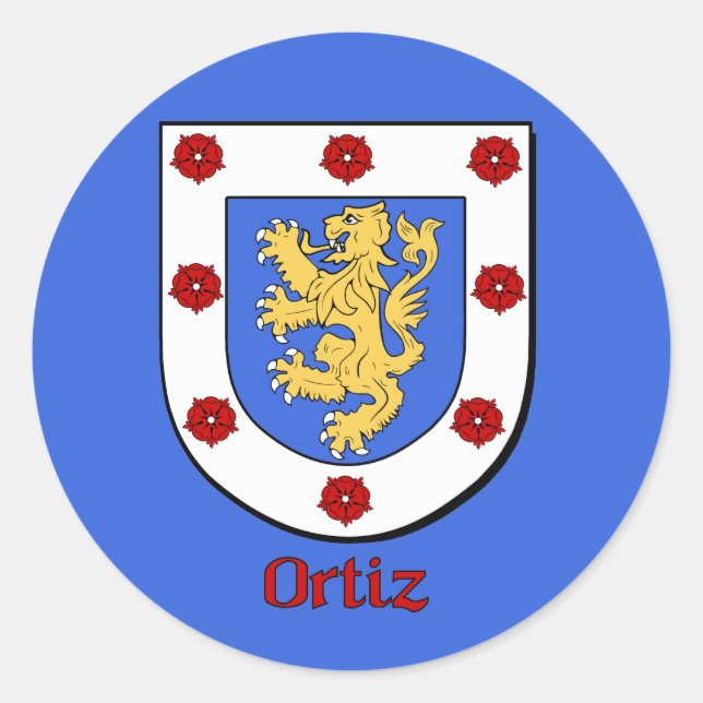 Ortiz-Schildkleber Runder Aufkleber (Vorderseite)