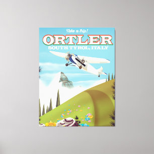 Ortler - Südtirol, Italien - Reiseplakat Leinwanddruck