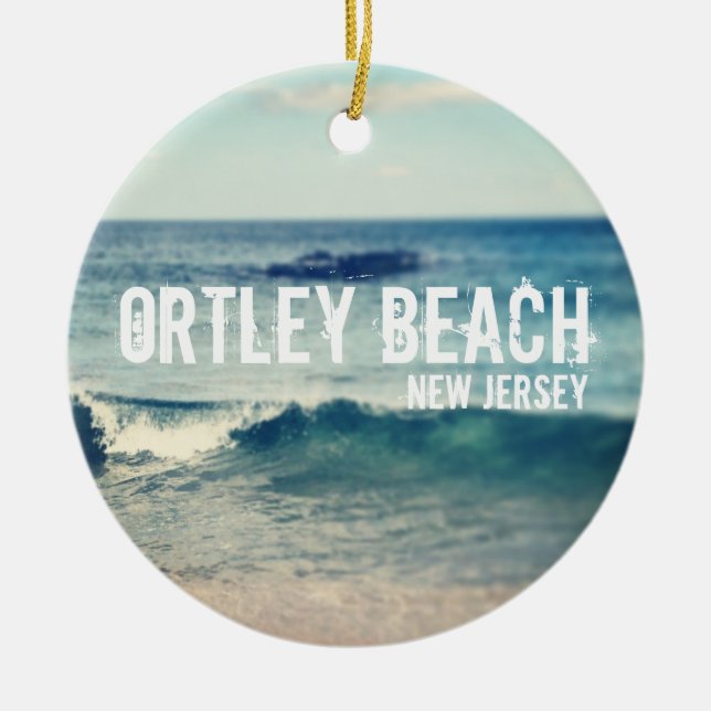 Ortley Strand - 2013 - Erholung am Jersey-Ufer Keramikornament (Vorne)
