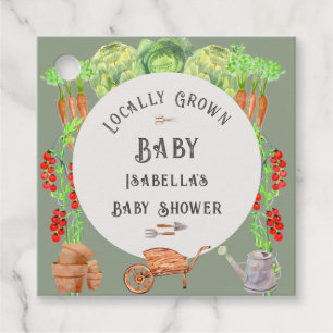 Örtlich Angebauter Baby-Sage-Grün-Baby-Shower  Geschenkanhänger
