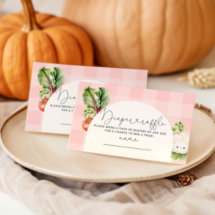 Örtlich angebautes Rosa-Gemüse-Gewinnspiel Begleitkarte