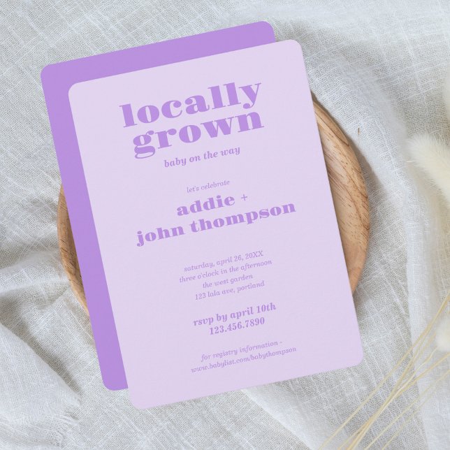 Örtlich angelegte Einladung | Farbblock LILA (Von Creator hochgeladen)