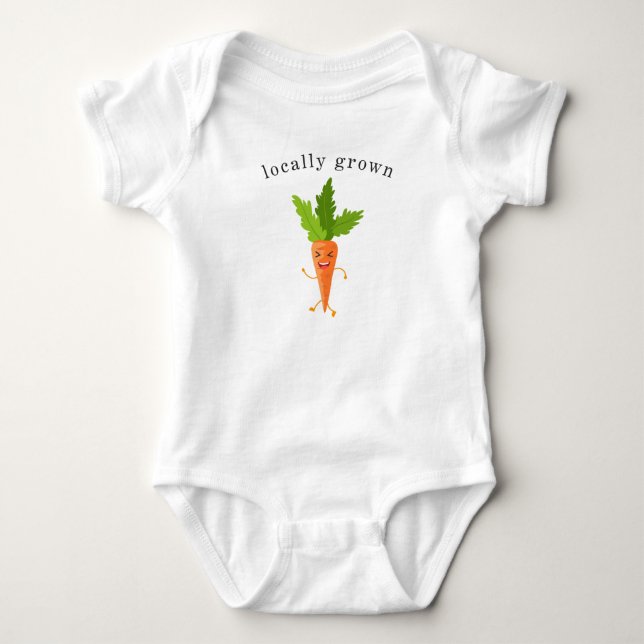 Örtlich angelegter Bauernhof Frisch Baby Strampler (Vorderseite)