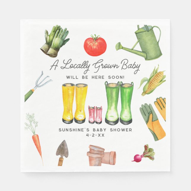 Örtlich gezüchtete Pink Boots Gemüsegüterdusche Serviette (Vorderseite)