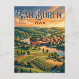 Ortschaften von Van Buren USA Postkarte