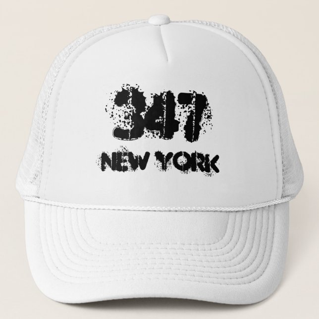 Ortsnetzkennzahl New York 347 Truckerkappe (Vorderseite)