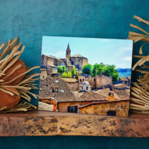 Orvieto Italy Hillside and Church Fotoplatte