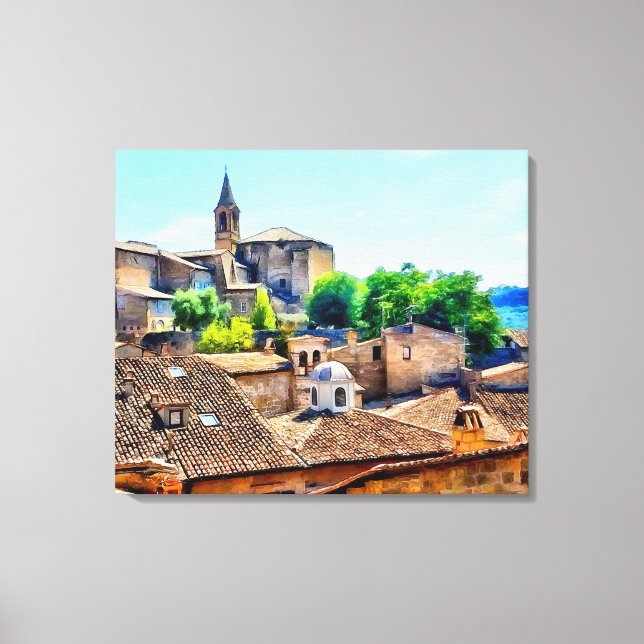 Orvieto Italy Hillside Leinwanddruck (Vorderseite)