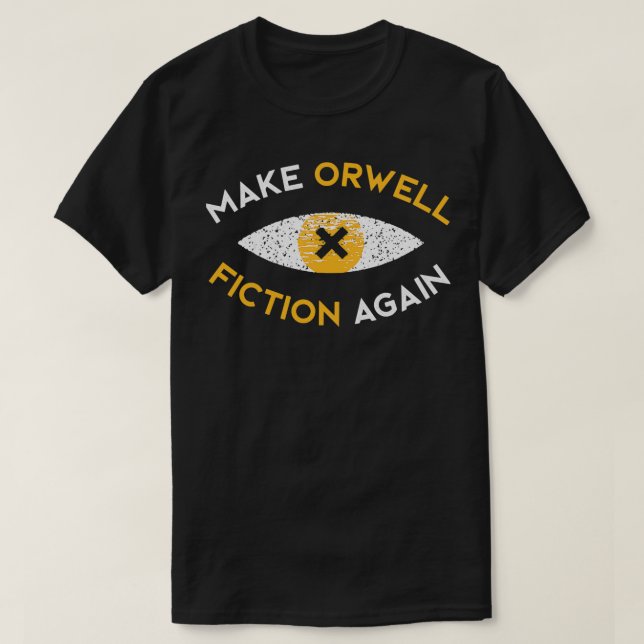 Orwell Fiktion gegen Philosophie T-Shirt (Design vorne)