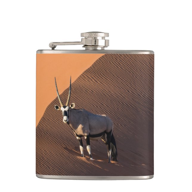 Oryx am Rand, Namibia Flachmann (Vorderseite)