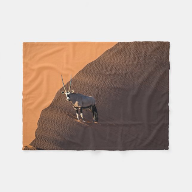 Oryx am Rand, Namibia Fleecedecke (Vorderseite (Horizontal))