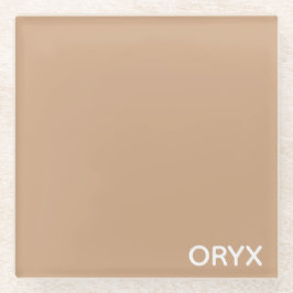 oryx-braune Farbe Glasuntersetzer