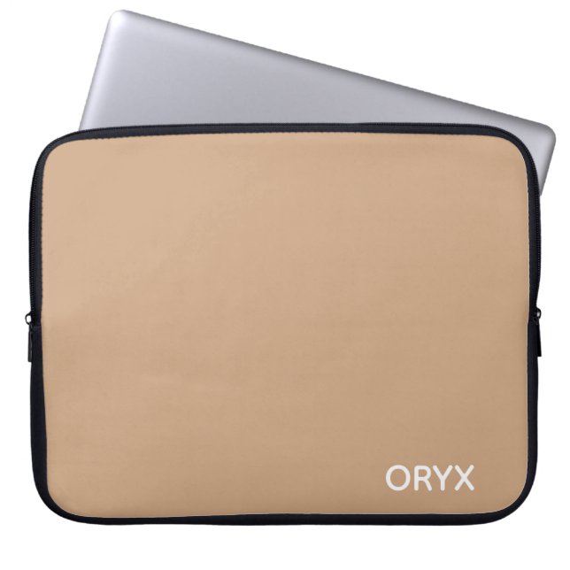 oryx-braune Farbe Laptopschutzhülle (Vorderseite)