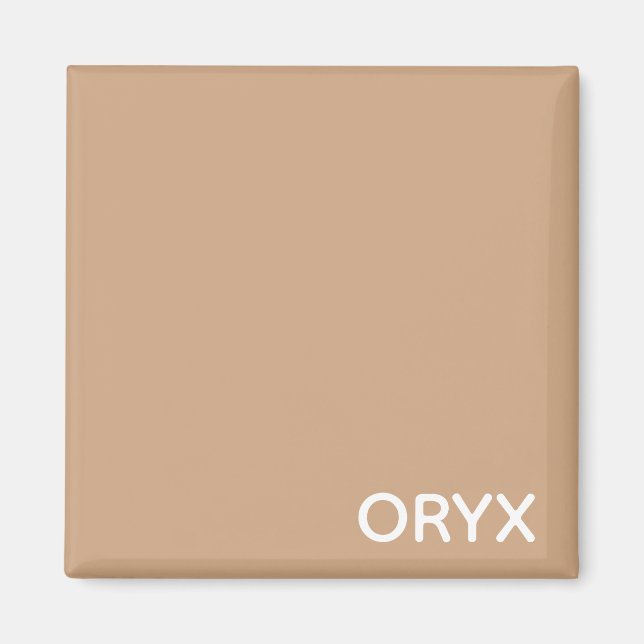 oryx-braune Farbe Magnet (Vorne)