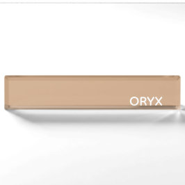 oryx-braune Farbe Namensplakette