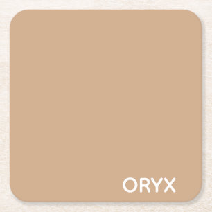 oryx-braune Farbe Rechteckiger Pappuntersetzer